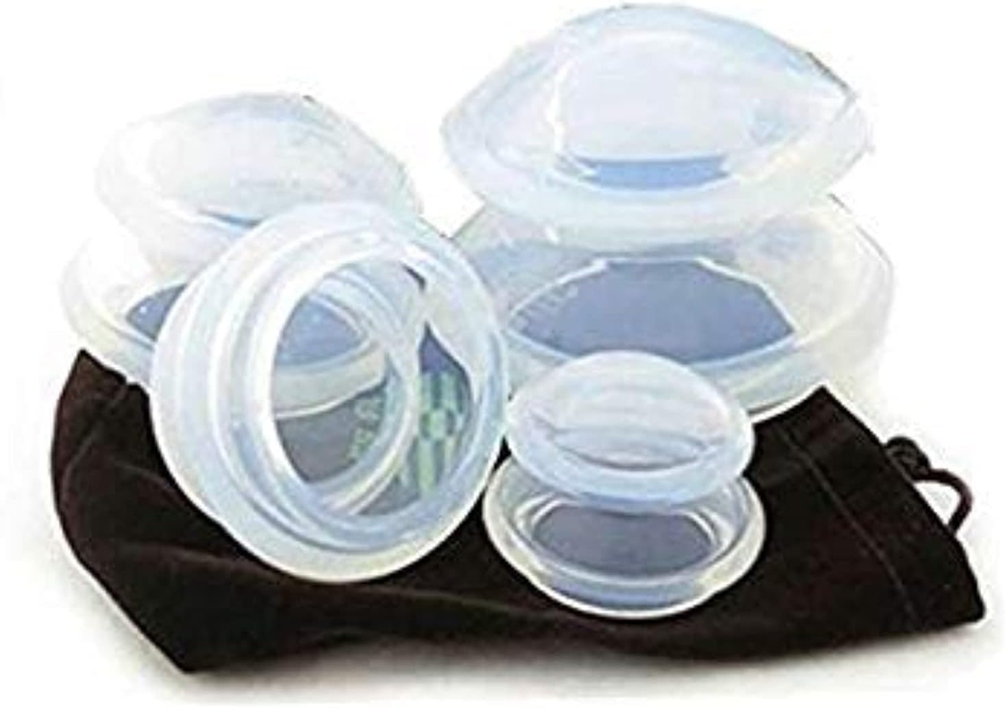 2 Pack - 4 Cup Premium Transparent Silicone Cupping Set for Chinese Cupping and Massage Therapy (2 Pack)