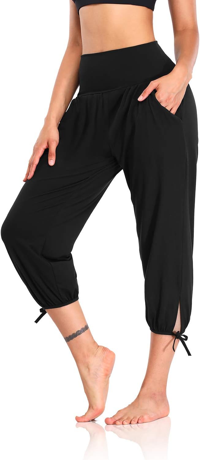 DIBAOLONG Womens Yoga Pants Capri Loose Workout Sweatpants Comfy Lounge Joggers with Pockets