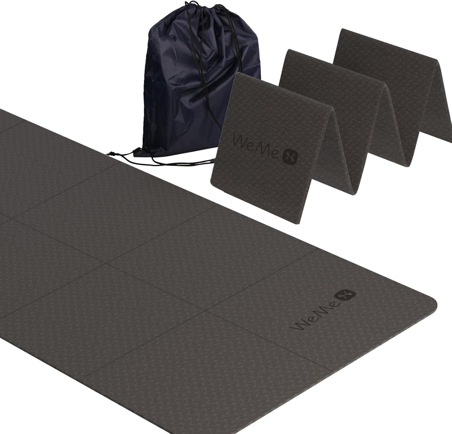 Yoga Mat 72"X24" WeMe TPE Exercise Yoga Mat 4mm/6mm/8mm Thick -2024 New Training Folding Mat Fitness Mat for Women, Men ...